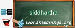 WordMeaning blackboard for siddhartha